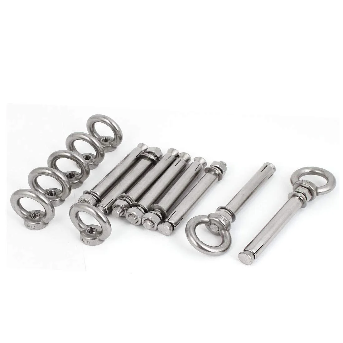 M10x120mm Wall Featured 304 Stainless Steel Reliable Efficacy Expansion Screws Closed Hook Anchor Bolts 8pcs(id:ec3 d5 d0 82f)