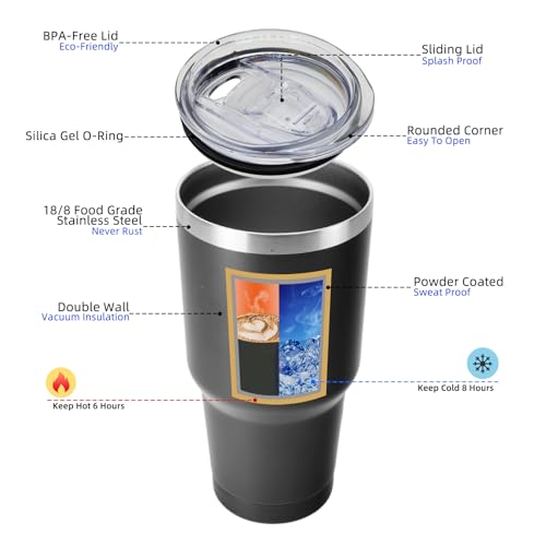 BJPKPK Insulated Tumbler 20 oz Stainless Steel Coffee Travel Thermal Cup With lids And Straws,Light Pink