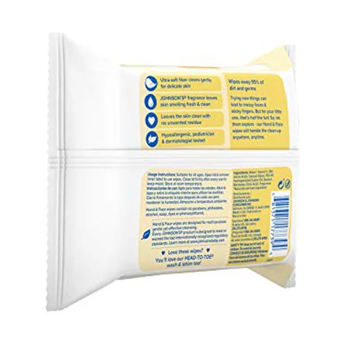 Hand & Face Cleansing Wipes to Remove 95% of Germs and Dirt from Skin, Pre-Moistened Allergy-Tested Wipes, Formula, Paraben- and Alcohol-Free, 25 (Pack of 8)