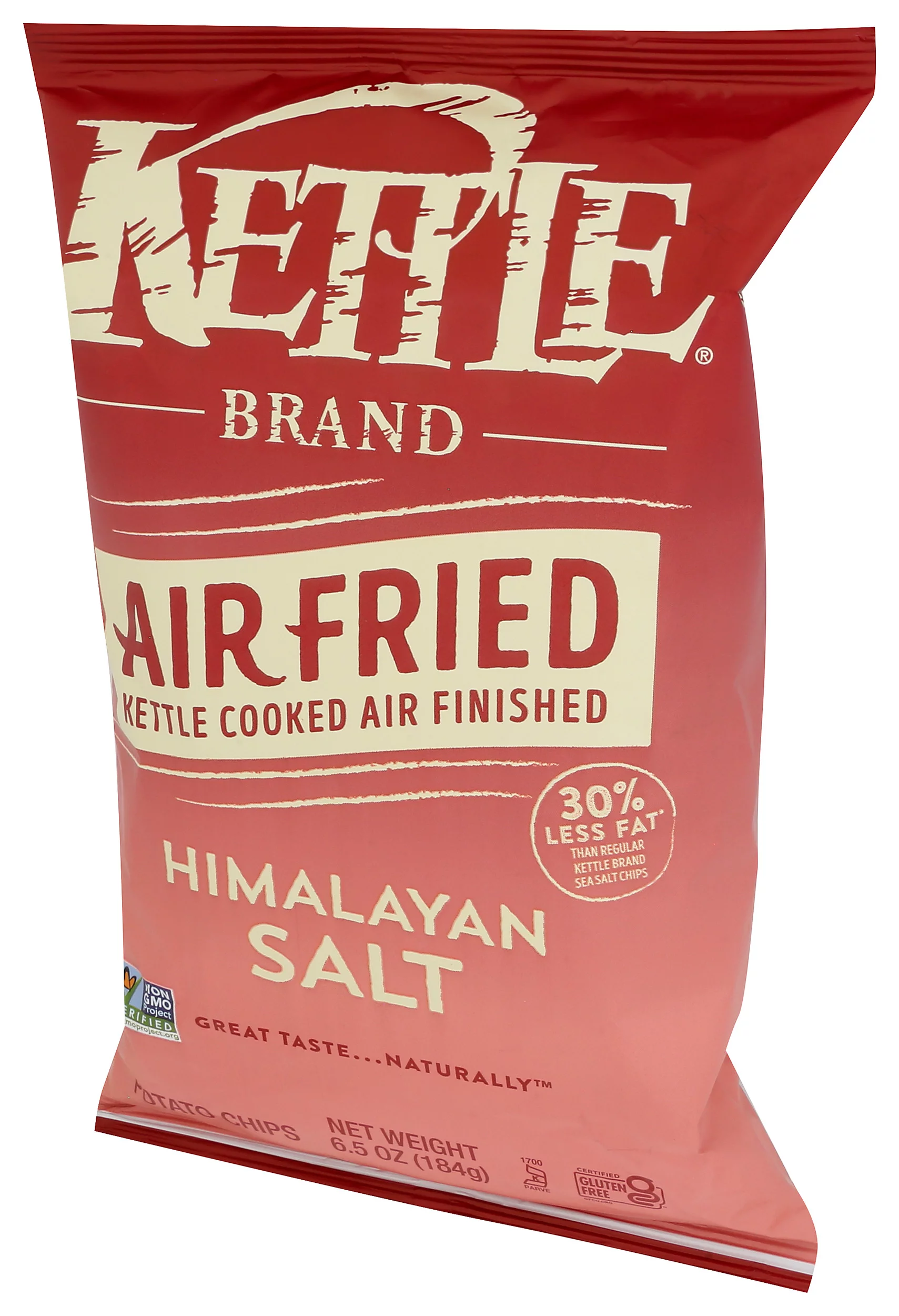 Kettle Bran, Kettle Cookedair Fried Potato Chips, Himalayan Salt, 6.5 Ounce, Pack Of 12