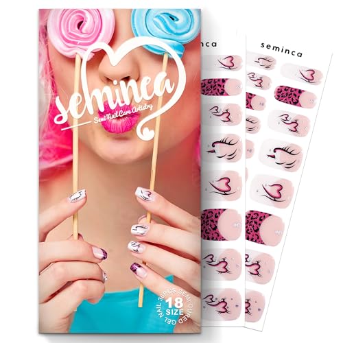 Semi Cured Gel Nail Strips-Easy Apply Christmas Gel Nail Stickers Holiday Semi Cured Manicure Strips with Sparkling Xmas Designs (Classic Yule)