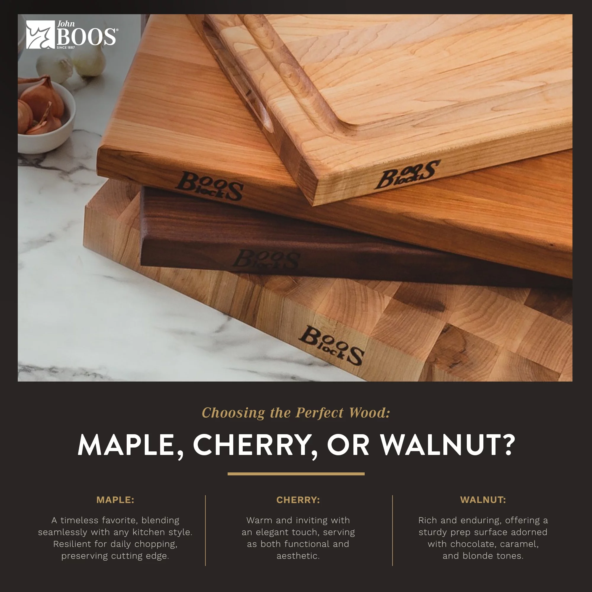 John Boos Large Chop N Slice Maple Wood Cutting Board, 20