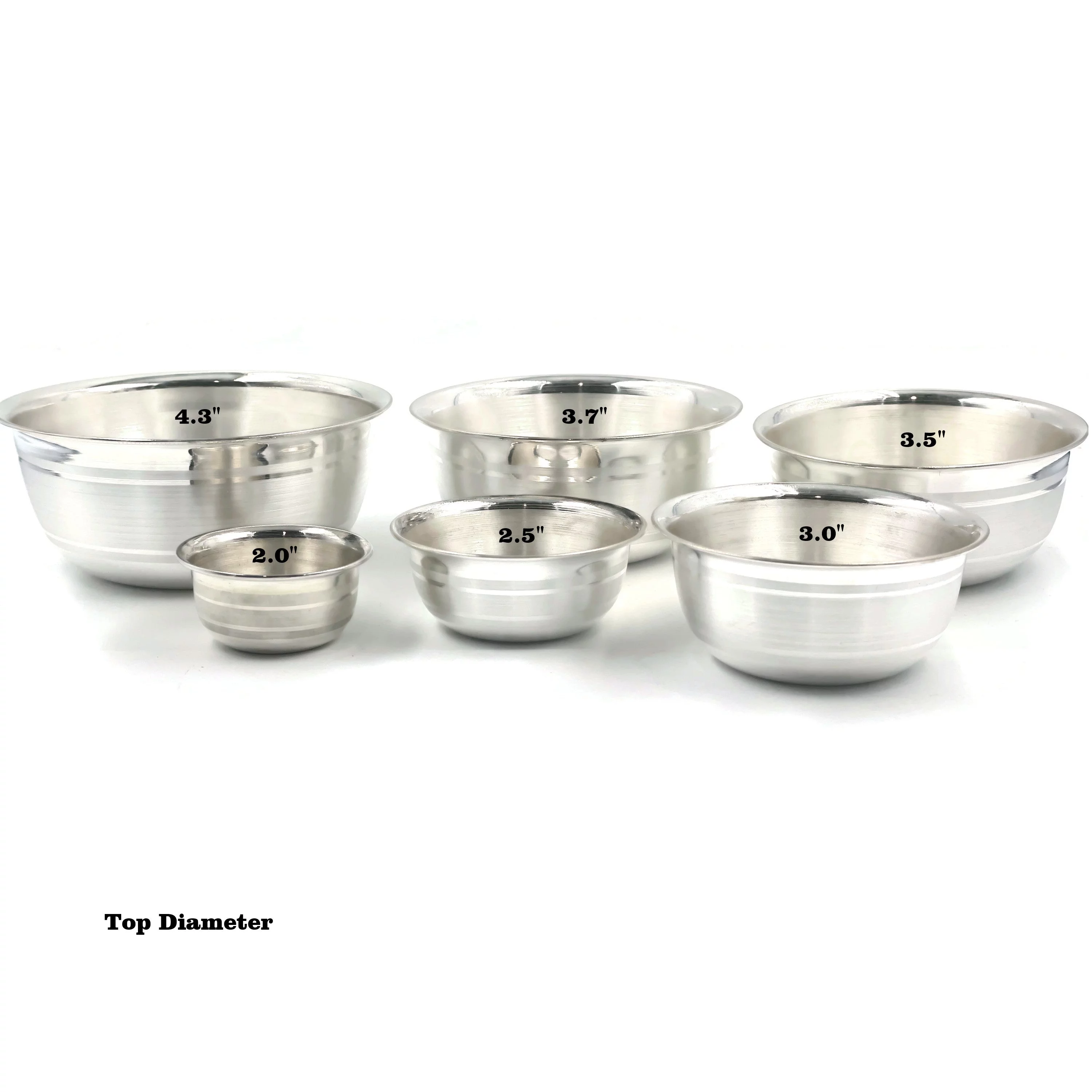 999 Pure Silver 4.0 Inch Glass, 4.3 Inch Bowl & Spoon - 4.0-inch Set#03