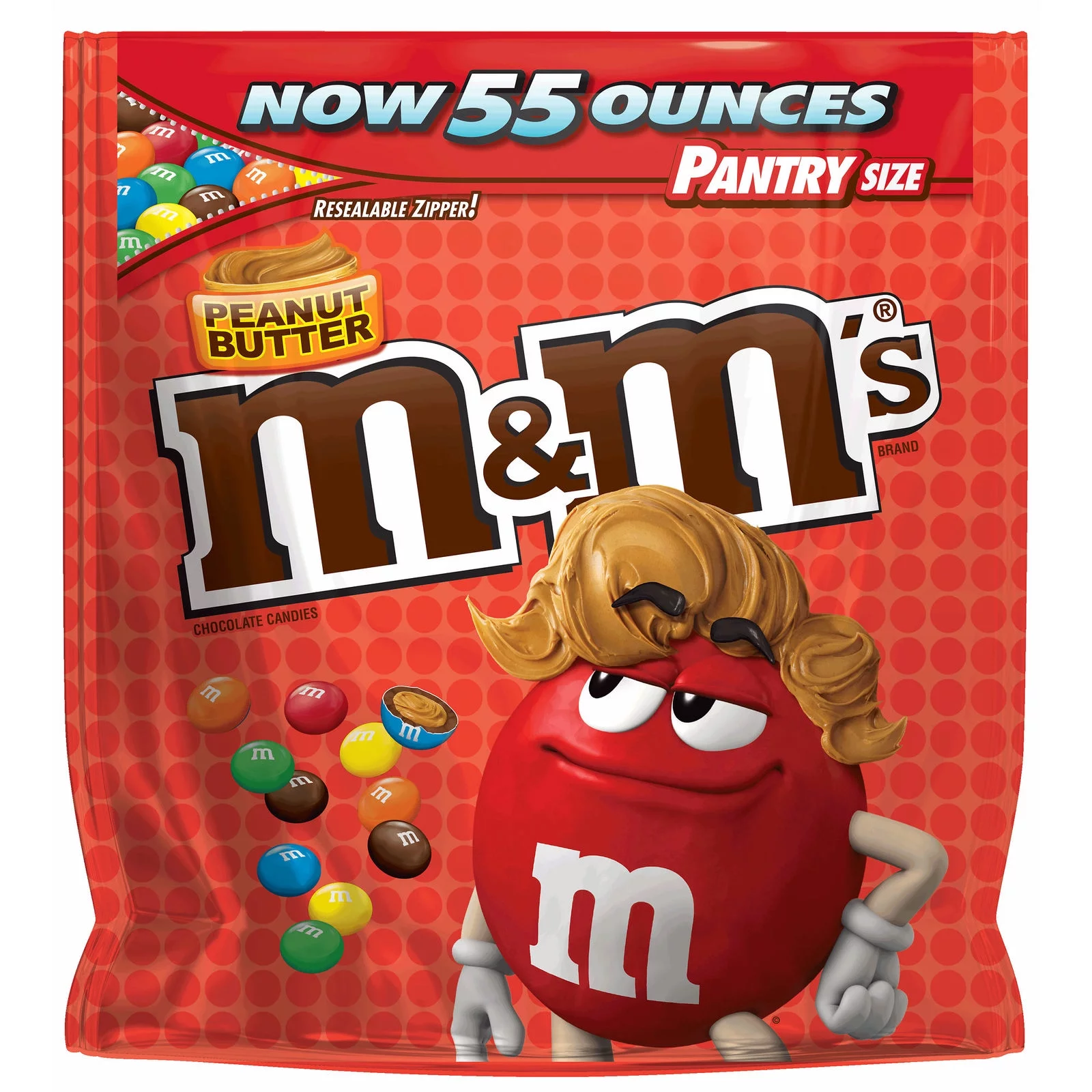 M&M's Chocolate Peanut Butter Candies, 55 Ounce BAG