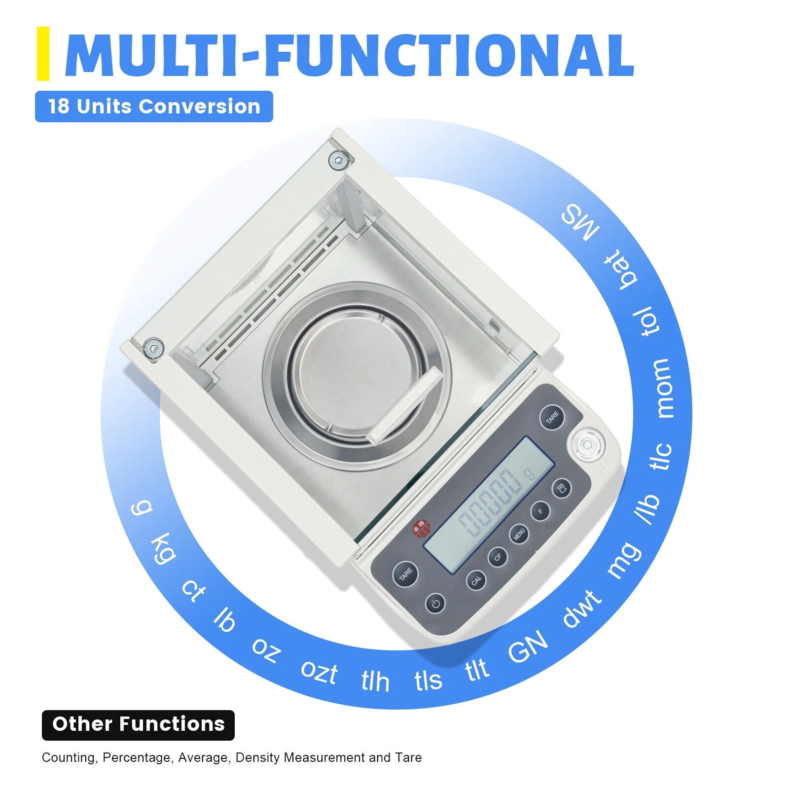 Electronic Analytical Balance 0.1 mg Lab Digital Precision Scale High Accuracy