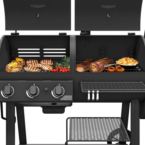 Oklahoma Joe's Canyon Combo Charcoal and Gas Smoker & Grill, Black - 24203004