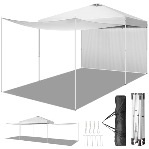 Outvita 10x20ft Ez Pop Up Canopy, Portable Instant Canopy Tent with 4 SideWalls for Outdoor Events, Party, Wedding, Birthday,Graduation