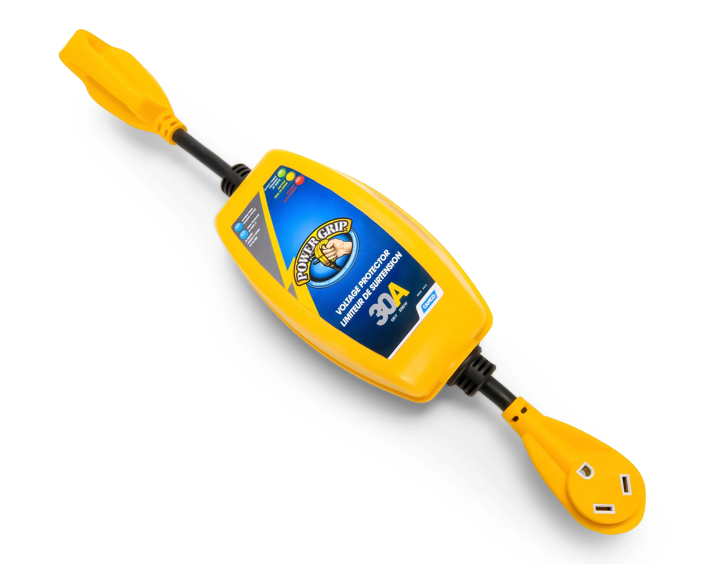 Camco PowerGrip Camper/RV 30-Amp Voltage Protector | Features Integrated Surge Protection Up to 2,800 Joules (55301)