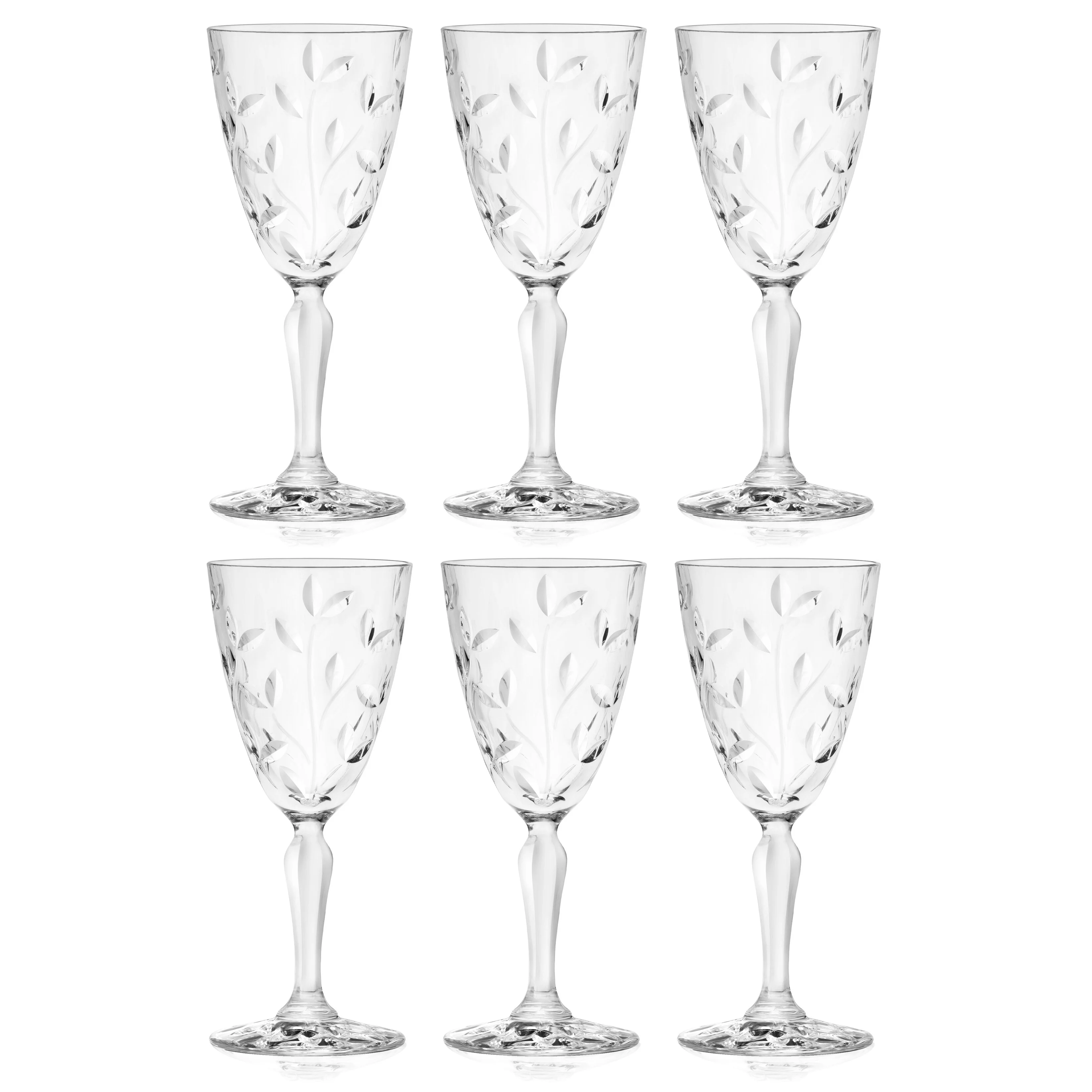 Majestic Gifts Inc.  Glass Wine Goblets -7.7 Oz.-Set/6