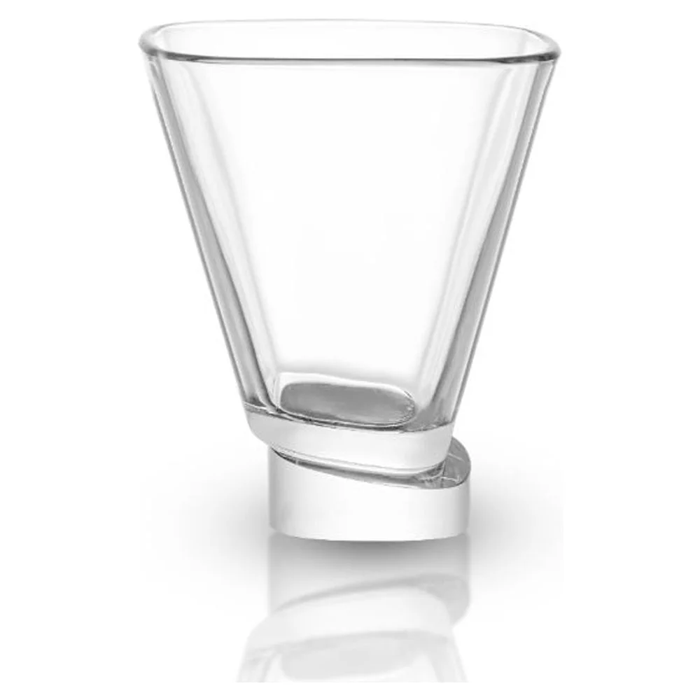 JoyJolt Award Winning Aqua Vitae Square Martini Glasses 7.5 oz (Set of 2) Drinking Glasses