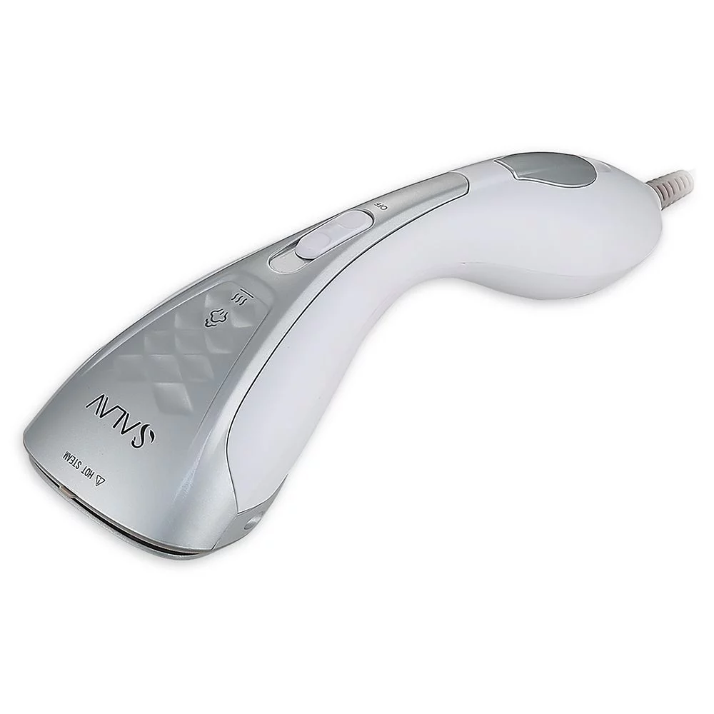 SALAV HS-100 Duopress Hand Held Garment Steamer and Iron with Ceramic-Coated Steam Plate and No-Drip System, 1150 watts, Silver