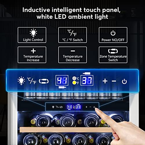 Tylza 88L Ciagr Humidor Cabinet, Humidity & Temp Control Electric Humidors for Cigars, 546 Counts, Silent Compressor, Reversible Door, Cigar Humidors with Spanish Cedar Drawer Shelves, Gifts for Men