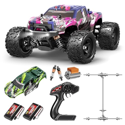 Rc Cars 1:18 All Terrain RC Car for Adults & Boys (18305), 4WD Off-Road RC Truck High Speed Fast 40+ KPH, 4X4 Waterproof Remote Control Car with 2 Rechargeable Batteries