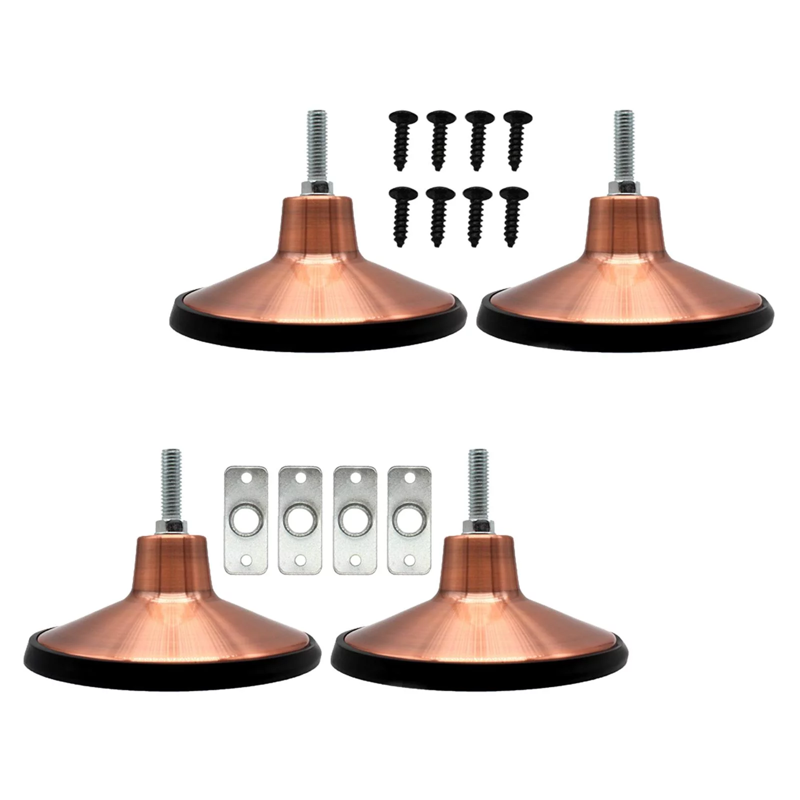 4Pcs Pool Table Leg Levelers 6 inch Leveling Feet Adjustable Heavy Duty Metal Without Damaging Flooring for Game Table Hardware Accessories