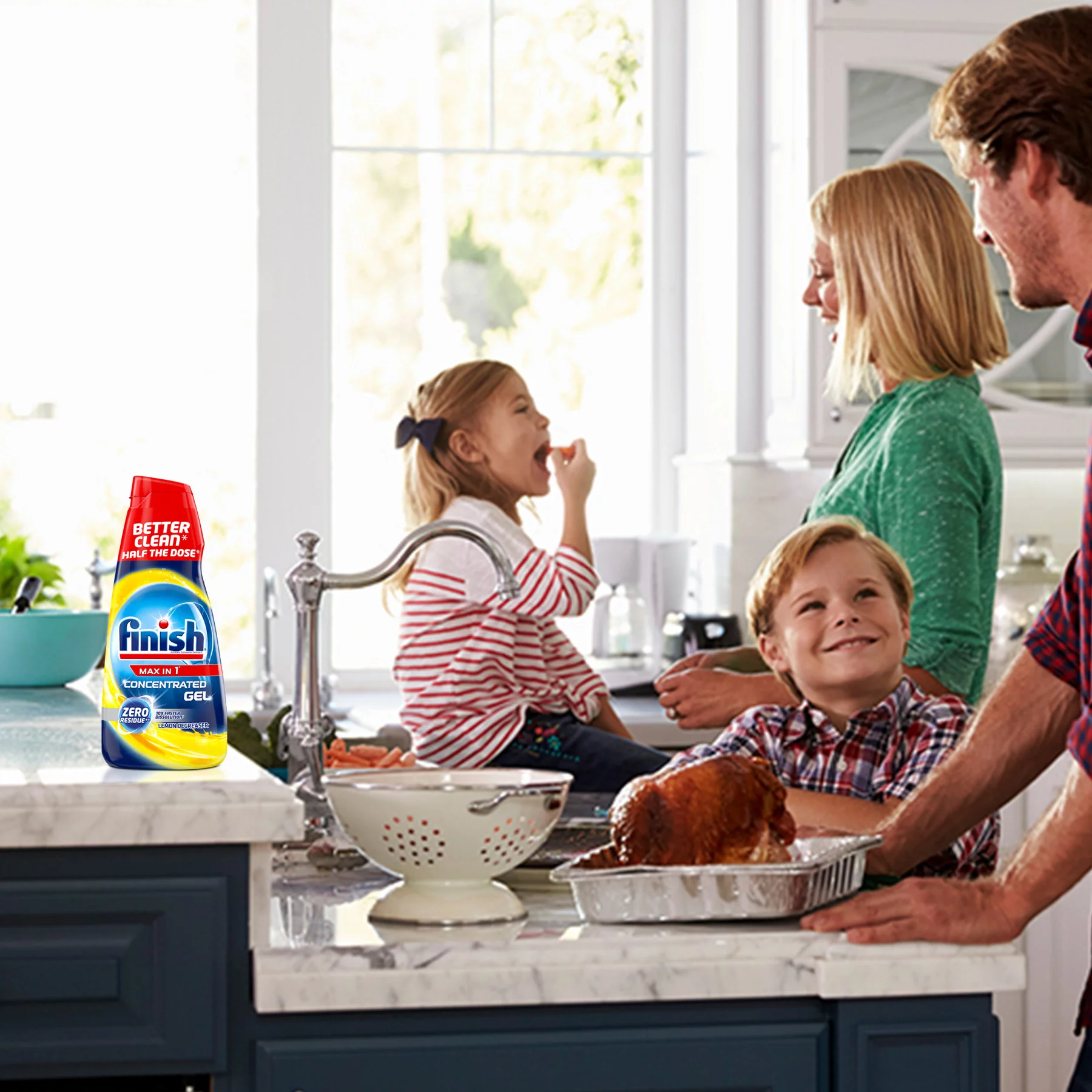 Finish Max in 1 Concentrated Gel, Dishwasher Detergent, Lemon Degreaser, 26oz