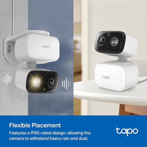 Tapo 1080p Pan/Tilt Indoor/Outdoor Security Camera – Free Person/Baby Cry Detect & Motion Track, 360° Pan, Color Night Vision, SD/Cloud Storage, Works w/Alexa & Google Home HybridCam 360