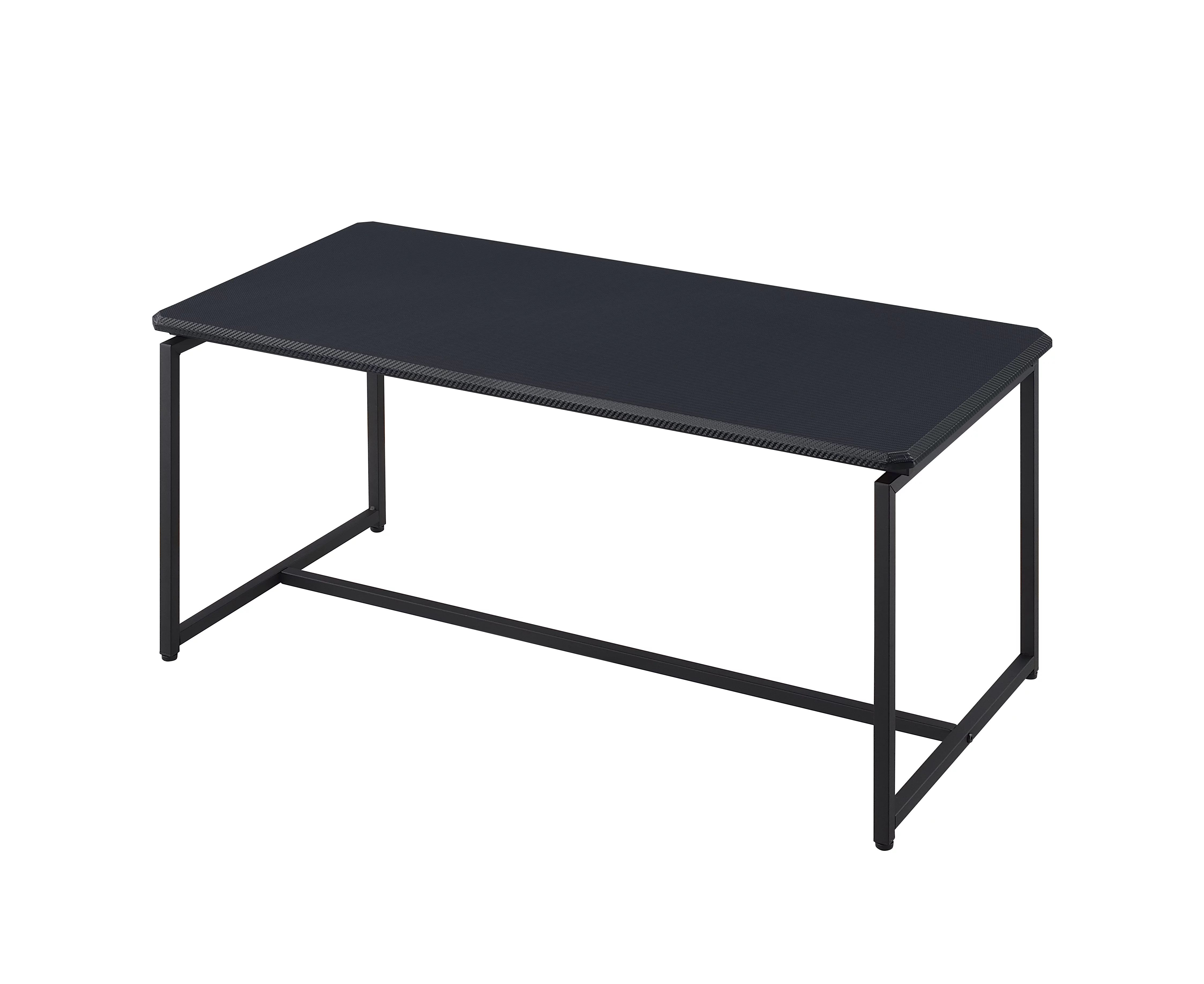 CoSoTower 3 Piece Black Carbon Fiber Wrap Coffee Table and End Table Set