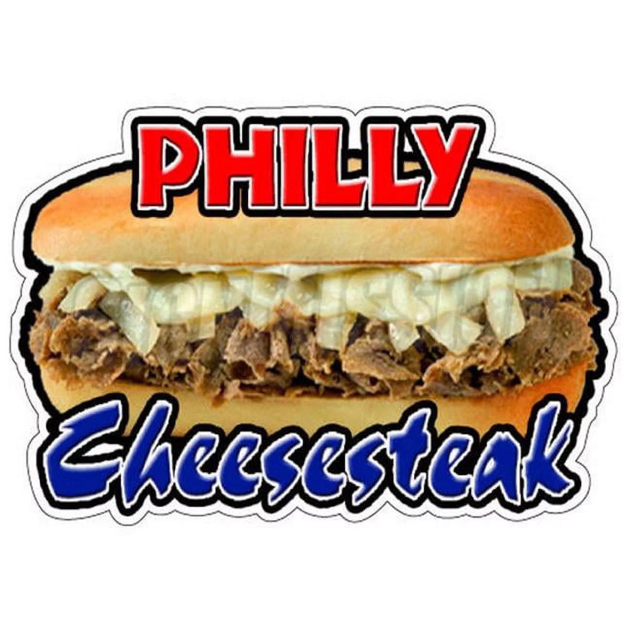 SignMission D-DC-24-Cheesesteak Philly Cheese Steak Concession Decal Restaurant Sign
