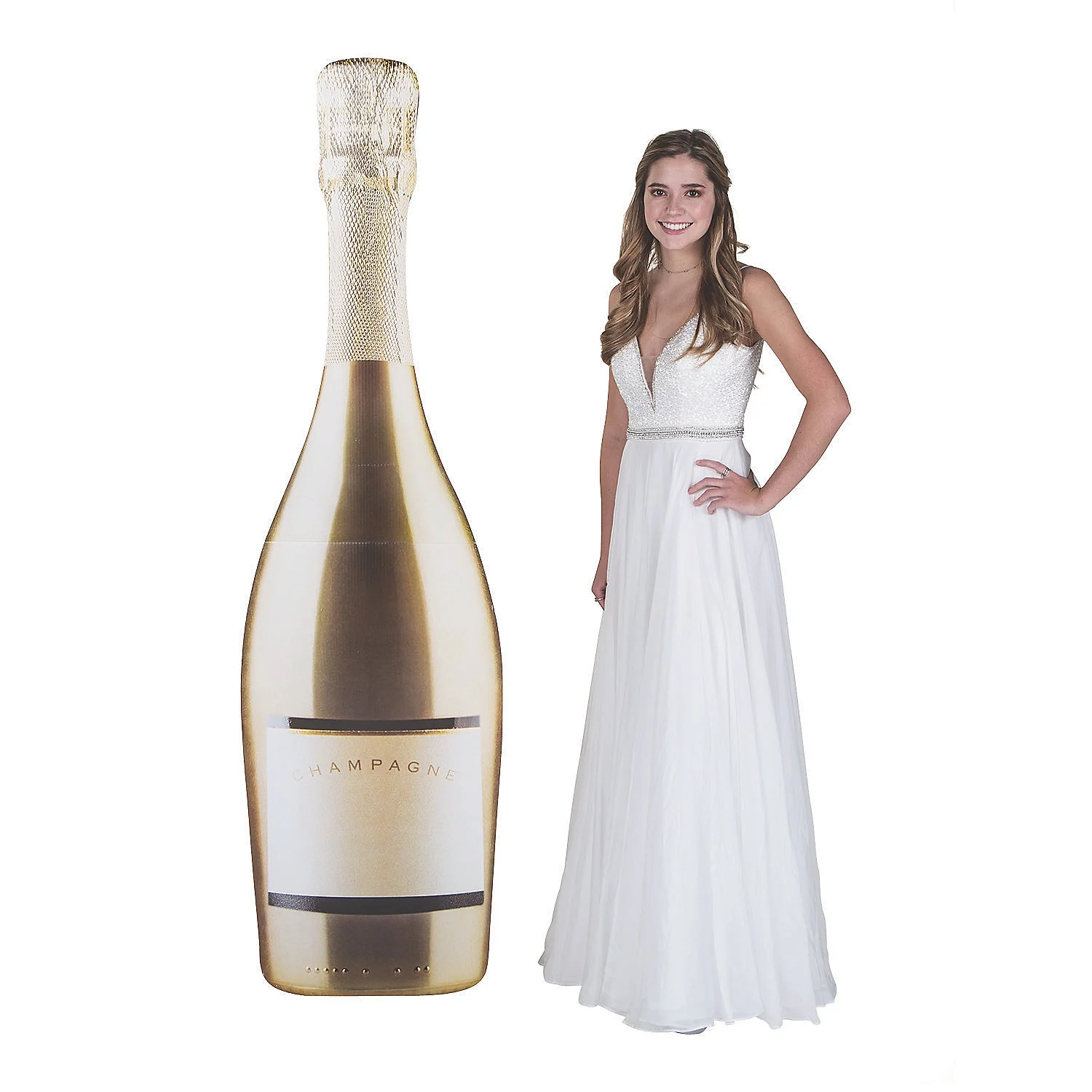 Giant Champagne Bottle Stand Up - Party Decor - 1 Piece