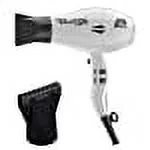 Bundle 2: (1) Parlux Advance Light White Hair Dryer and (1) M Hair Designs Hot Blow Attachment Black