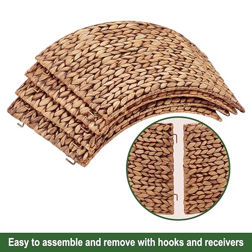 CENBOSS Rattan Christmas Tree Collar, Wicker Tree Skirt & Stand Base Cover (Brown Wash, 24 inch)