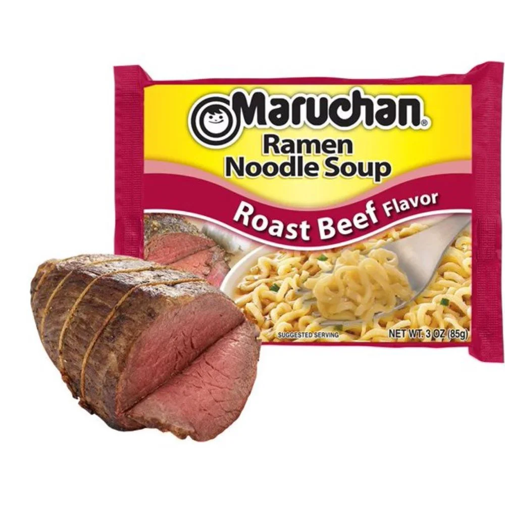 Maruchan, Ramen Chili and Roast Beef Noodles Variety Pack Soup, 3 Oz, 48 Ct by LRB
