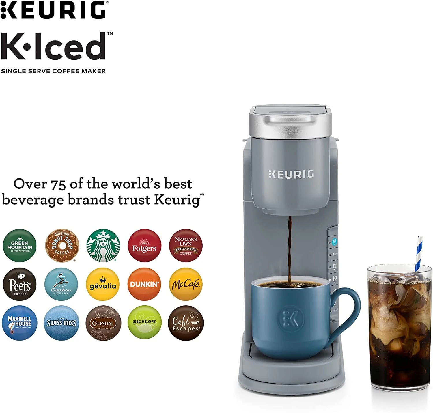 Keurig K-Iced Single Serve Coffee Maker, Gray