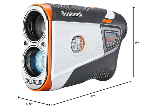 Bushnell Golf Tour V6 Shift Laser Rangefinder with Slope Switch, Visual Jolt Flag Locking, Magnetic Mount, 1300 Yard Range 6X Magnification