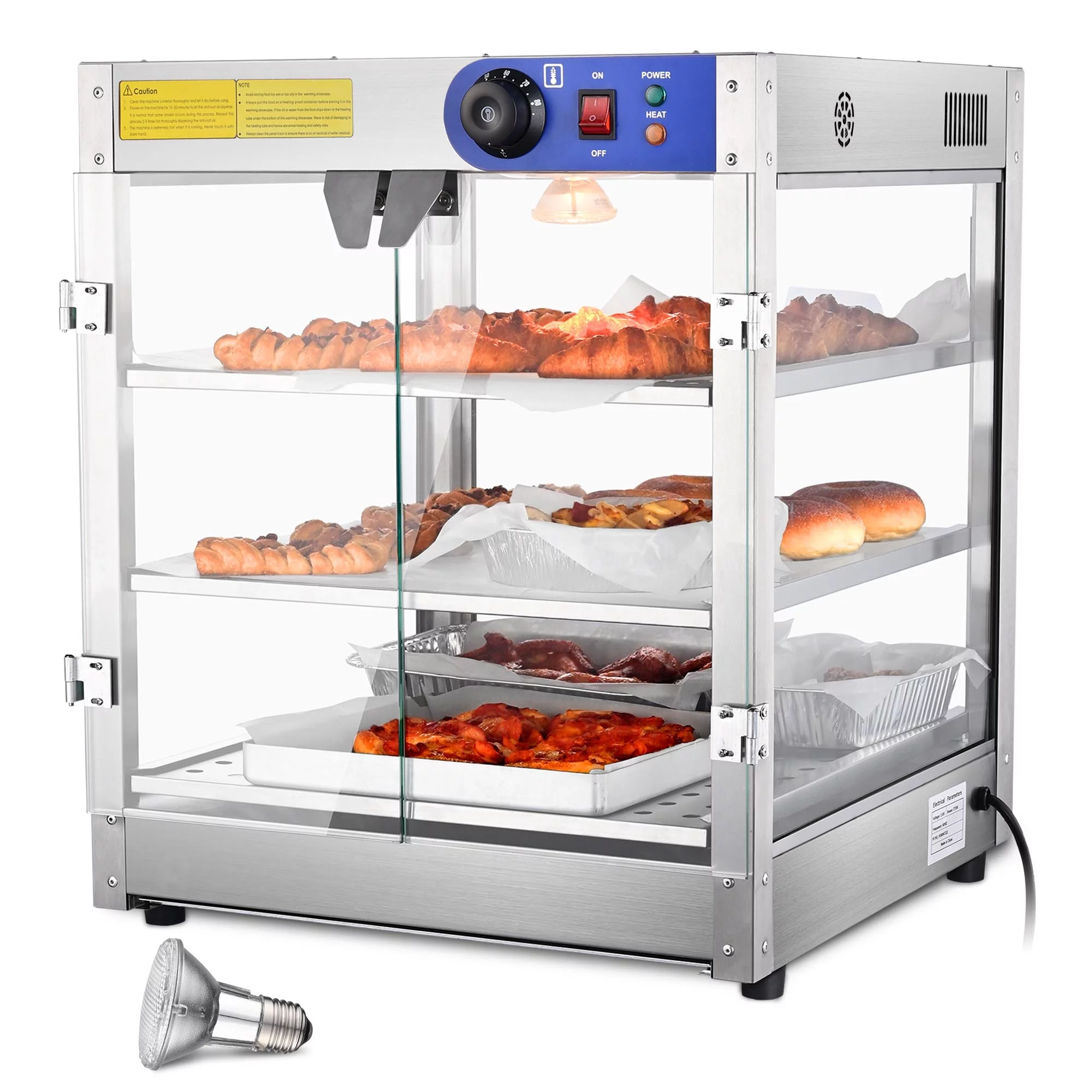 WeChef Commercial Food Warmer 3-Tier 20x20x24