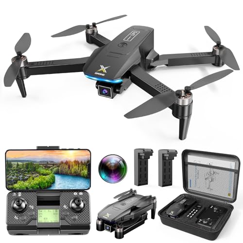 GPS Drones with Camera for Adults 4K, Brushless Motor FPV RC Quadcopter with Auto Return, Follow Me, Headless Mode, 50 Mins Long Flight, Lightweight and Foldable Drone for Beginner