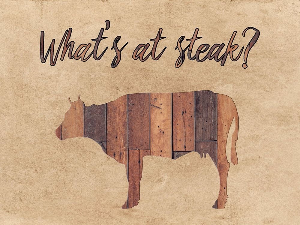 Phillip, Jamie 32x25 Gold Ornate Wood Framed with Double Matting Museum Art Print Titled - Steak