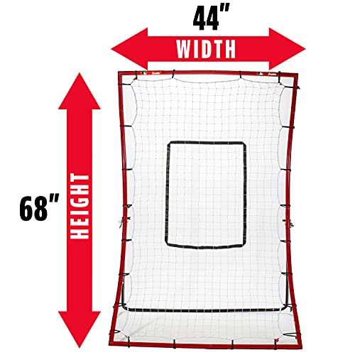 Franklin Sports Baseball Rebounders + Pitchback Nest - Pitch Return Trainer + Rebound Net with Attachable Pitching Target- All Angle Fielding Rebound Net for Grounders + Pop Flies
