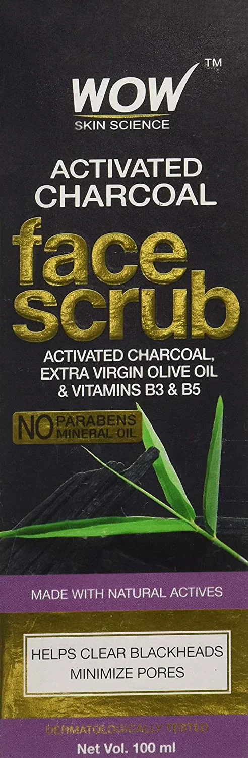 Wow Charcoal Face Scrub 100ml