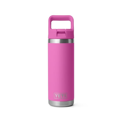 YETI Rambler 18 oz Bottle, Vacuum Insulated, Stainless Steel with Straw Cap, Beekeeper