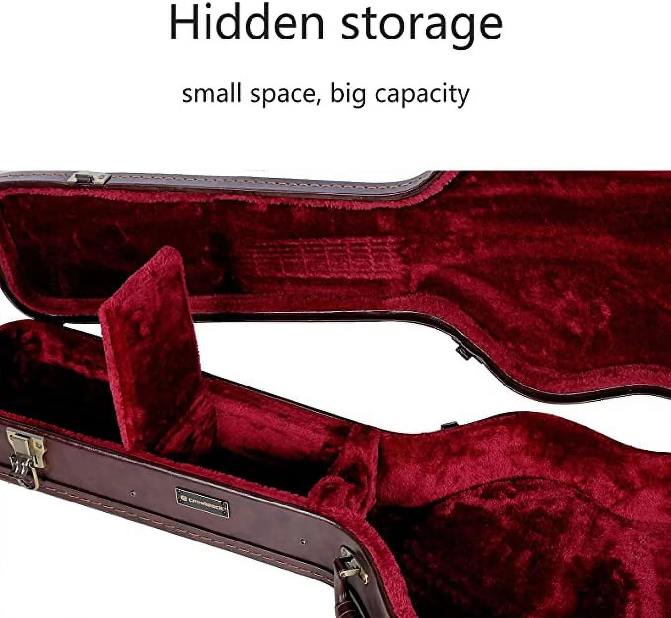 Crossrock Telecaster and Stratocaster Style Electric Guitar Wooden Hard Case