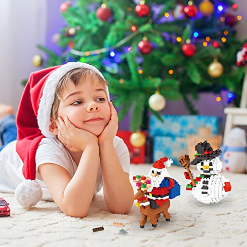 Christmas Building Block Set-New 2025 Santa Claus and Snowman Character Set, Christmas and Birthday Gifts, Suitable for Children Over 9 Years Old (720 Pieces)