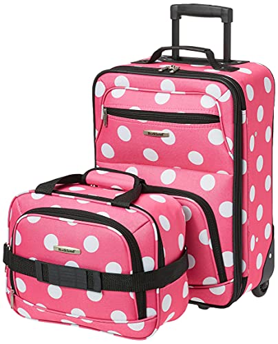 Rockland Fashion Expandable Softside Upright Luggage Set, Charcoal, 2-Piece (14/19)