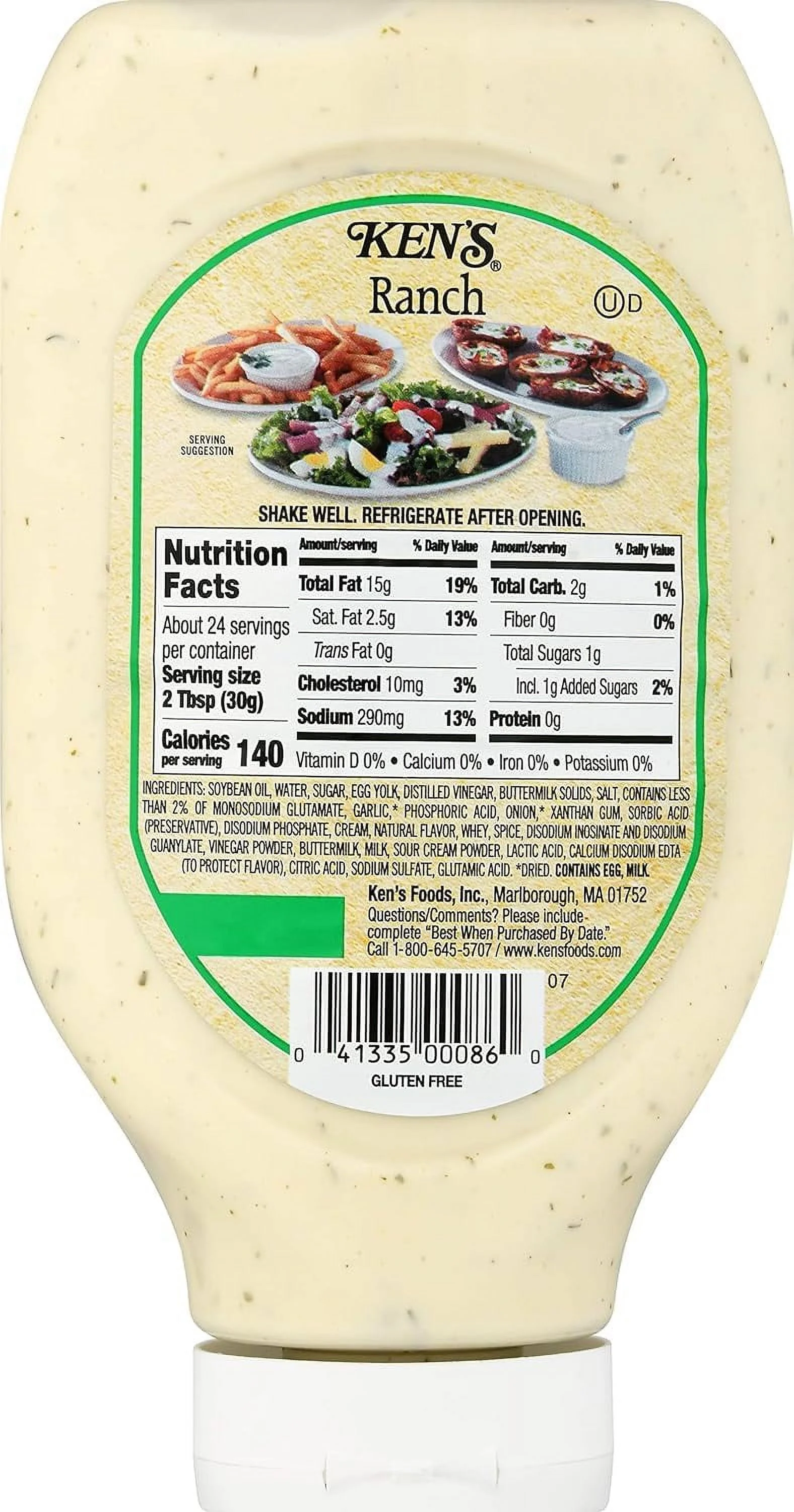 Steak House Ranch Dressing, Topping & Spread, 24 Fl Oz (Pack Of 2) Gluten-Free