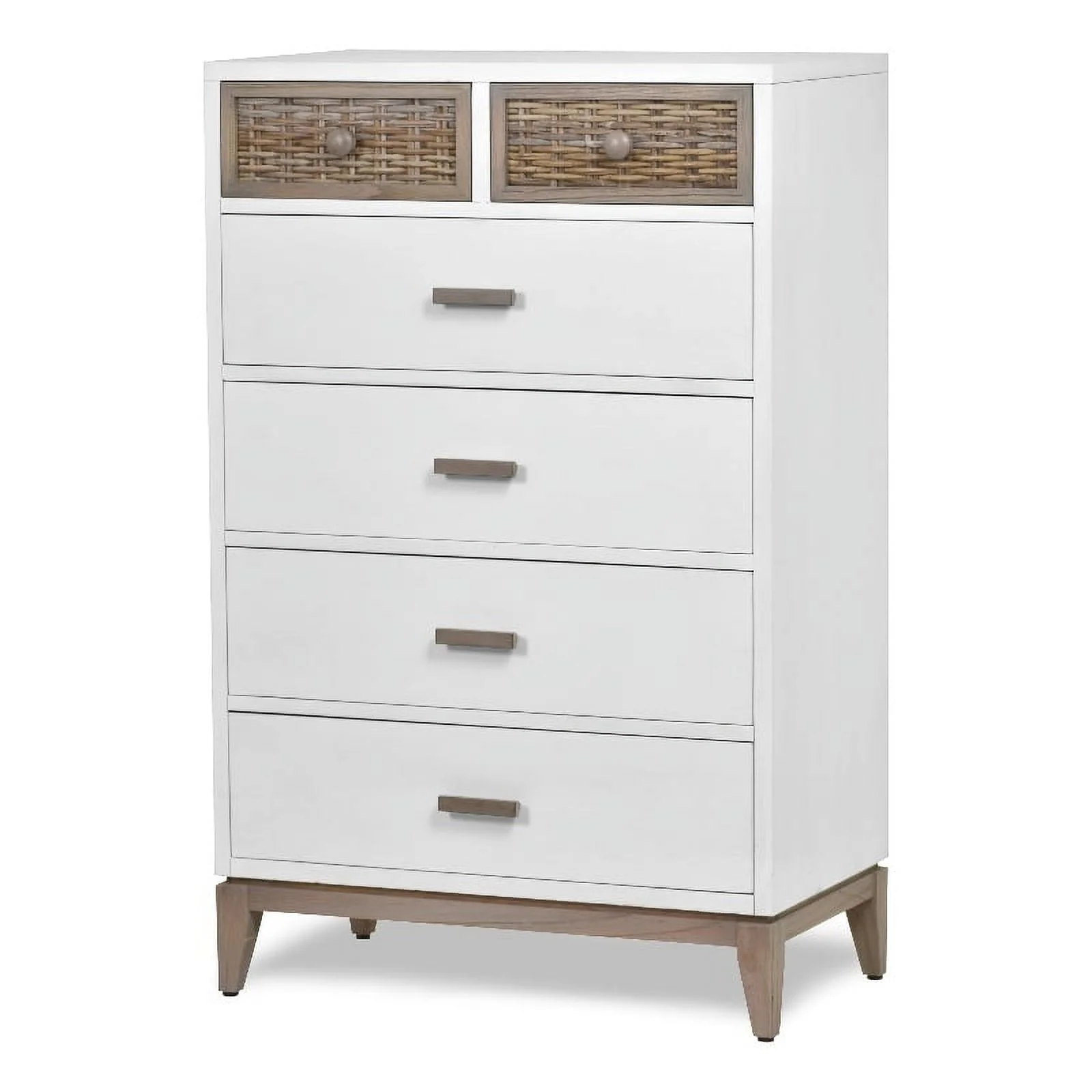 Sea Winds Kauai 6-Drawer Split Vertical Chest White Finish