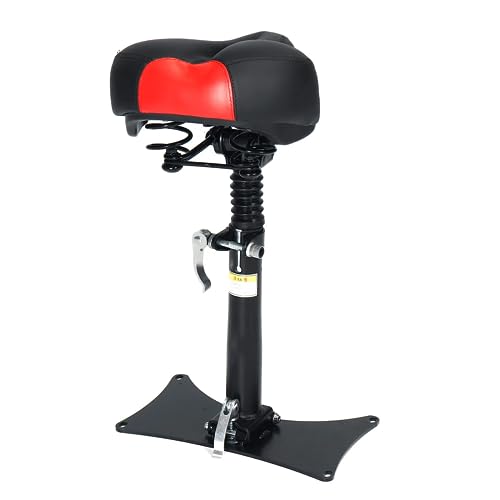Electric Scooter Seat Height Adjustable, Leather Saddle with Shock Absorbers,Removable Detachable Seat of Electric Scooter Parts and Accessories