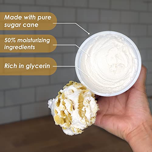 Primal Elements Sugar Scrub, Exfoliating Sugar Whip, Face and Body Cleanser, Moisturizer, Gingerbread, 10 oz Package