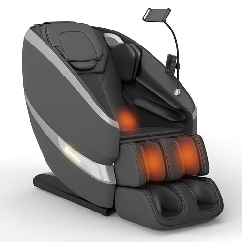 Real Relax 2025 Massage Chair Full Body of Dual Core S-Track,12 Auto Modes, Full Body Airbags, Back & Calf Heating, Zero Gravity Shiatsu Massage Chair Recliner with Phone Holder, FS01 Pro Black