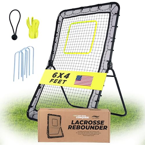 Victorem 6x4 Ft. Multi-Sport Rebounder Net for Lacrosse, Baseball, Volleyball, Tennis, and Softball Training
