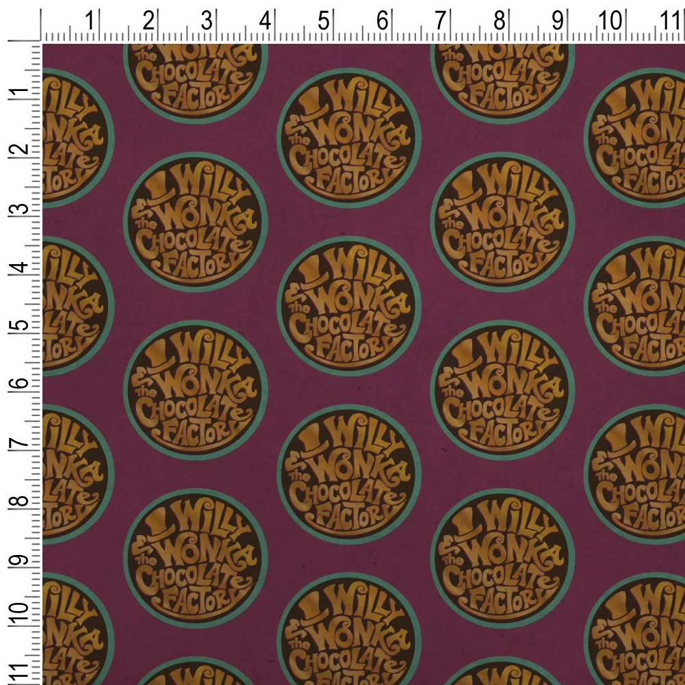 Willy Wonka and the Chocolate Factory Logo Premium Kraft Roll Gift Wrap Wrapping Paper