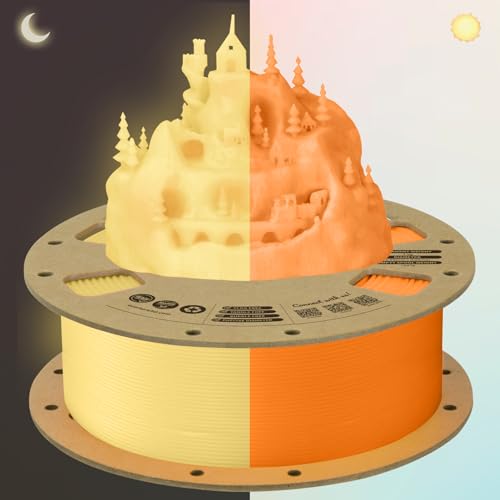 OVERTURE PLA Filament 1.75mm PLA 3D Printer Filament, 2kg Cardboard Spool (4.4lbs), Dimensional Accuracy +/- 0.02mm, Fit Most FDM Printer (Black 2-Pack)