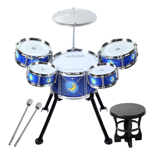Drum Set for Toddlers 1-3 - Upgraded Kids Musical Toy for 3-5 Years Old Boys & Girls, Easy Assemble Instruments Gift for Birthday Xmas