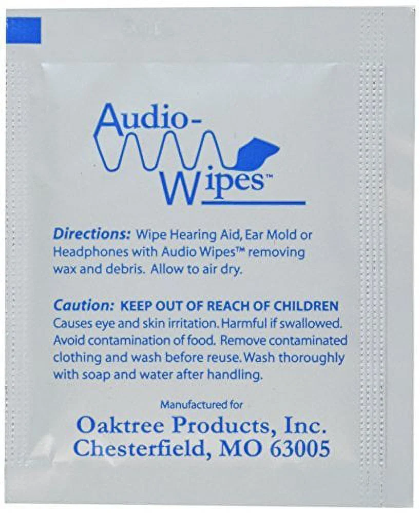Audio-Wipes Cleaning Towelettes - Individually Packaged (100 Count)