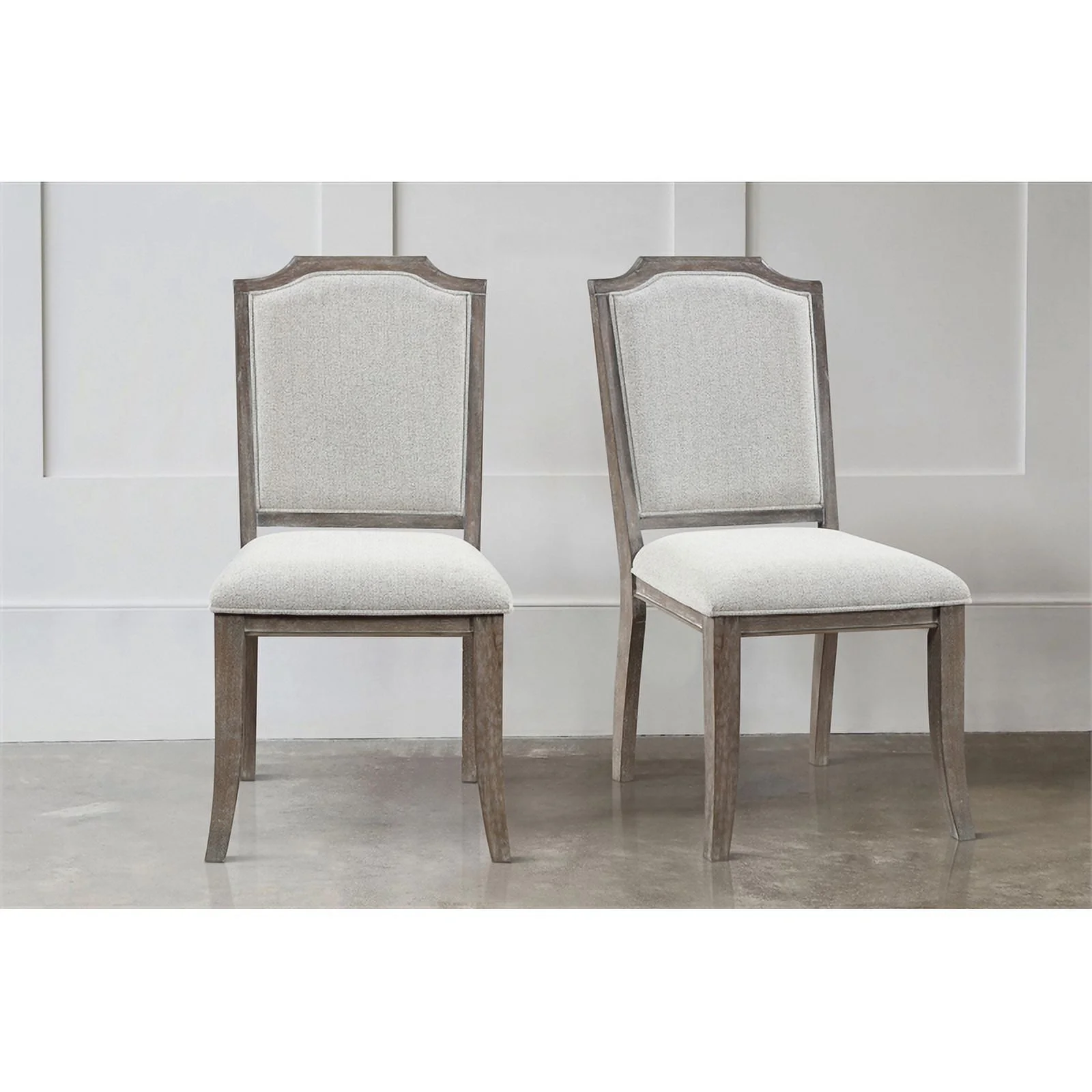 Lexicon Garner Wood Upholstery Dining Room Side Chair (Set of 2) in Brown Gray