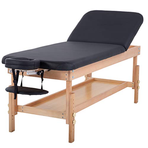 BestMassage Massage Table 28 Inches Wide Massage Bed Lash Bed Height and BackRest Adjustable Fixed Type Heavy Duty Spa Bed for Medical Recovery Professional Massage Family Physical Therapy