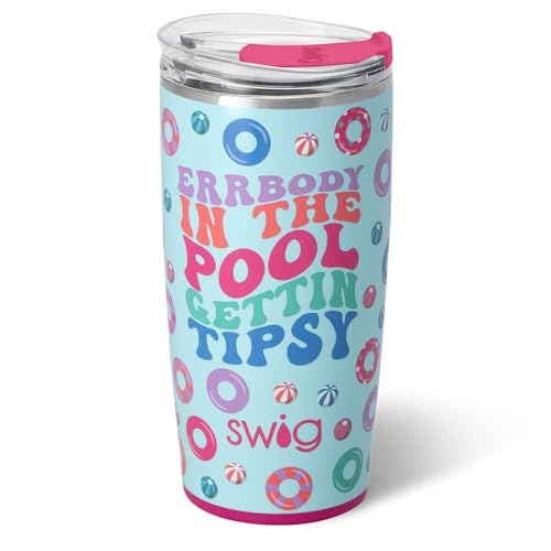 Swig Life 32oz Insulated Tumbler, Travel Coffee Tumbler with Lid, Cup Holder Friendly, Stainless Steel Travel Coffee Mug, Glitter Tumbler, Glitter Gifts (Confetti)